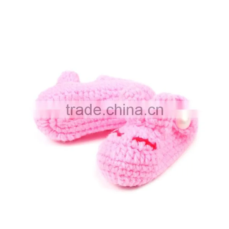 Sleepy Cat Type Hand Crochet Shoes for Baby