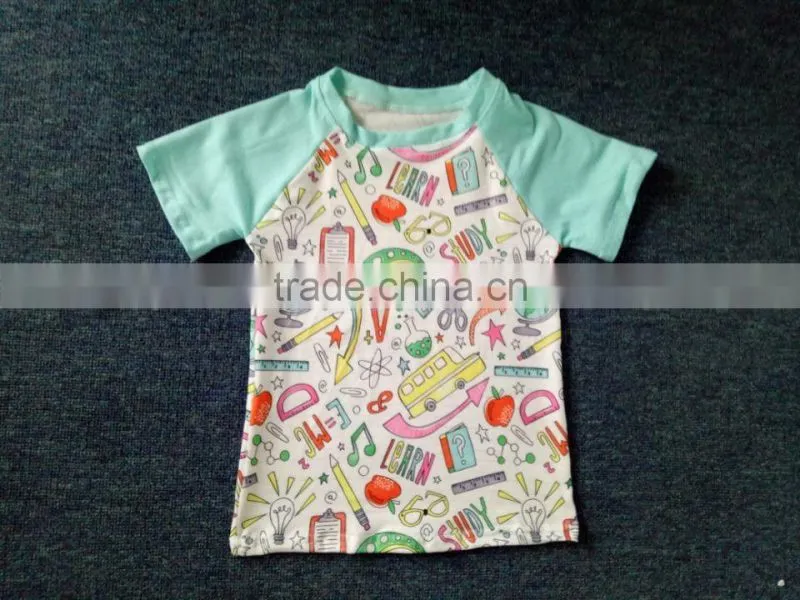 toddler cartoon print clothing in summer boy short sleeves shirt remake