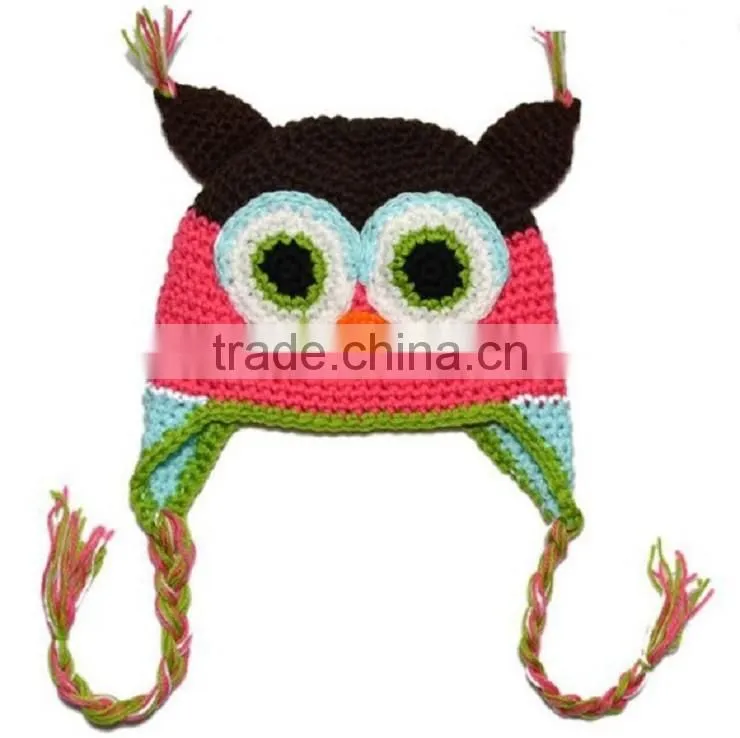 New Design Monster Animal Wool Handmade Photo Props Winter Crochet Baby Hat