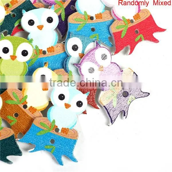 2 Holes Owl Animal At Random Owl Animal Button