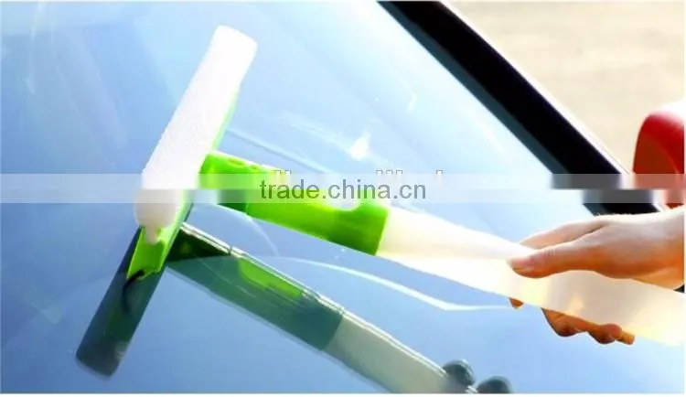 3 in 1 spray window squeegee with sponge and rubber, window cleaner, glass window cleaning wiper