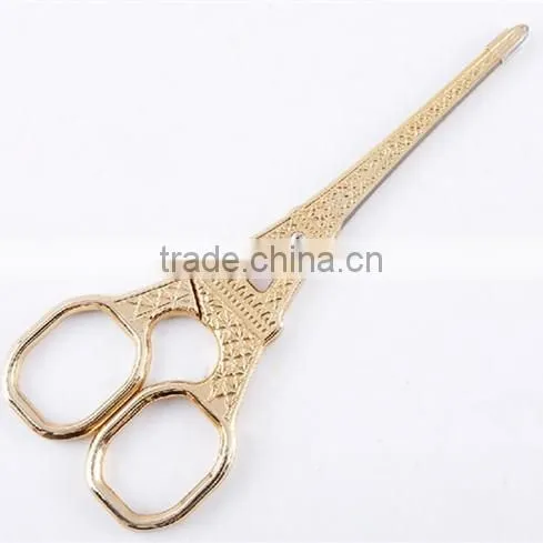 Golden Notre Dame de Paris Church Fancy Embroidery Sewing Scissors
