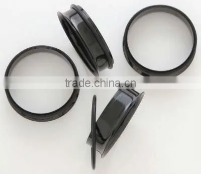 fashion surgical steel with feather pendant flesh tunnel