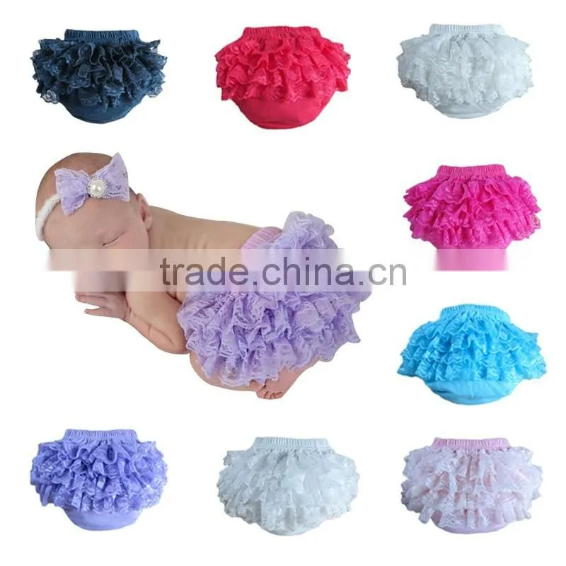 New Arrival baby bloomers wholesale multi-color softful ruffle bloomers