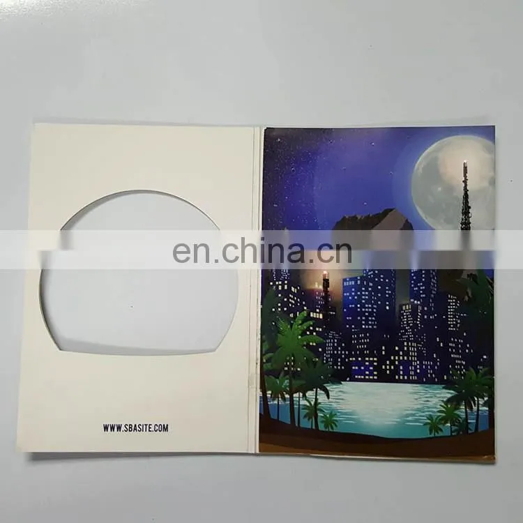 Artificial custom 3D display decoration handmade greeting card with led light