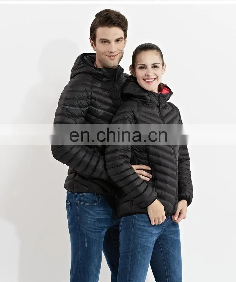 Fashion outdoor red reflective winter snowsuit warm down jacket for ladis
