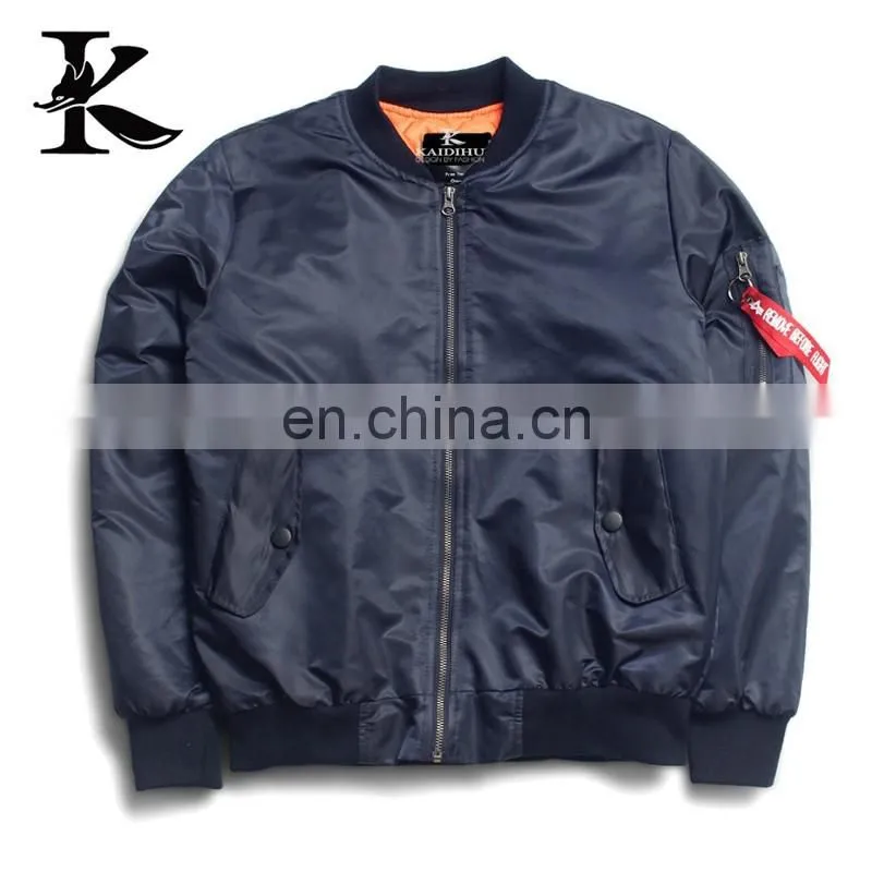 Polyester mens bomber jacket with patches