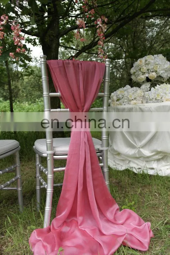 Popular Wedding Party Decoration Chiffon Chair Sash
