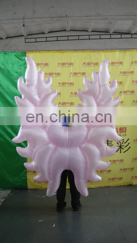 new style customized pink inflatable wings costume for decoration