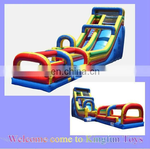 HOT Inflatable wet slide,double water slideway inflatable toys