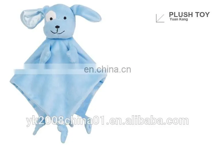 YK ICTI audit factory 35cm plush animal soft cube blankie for baby