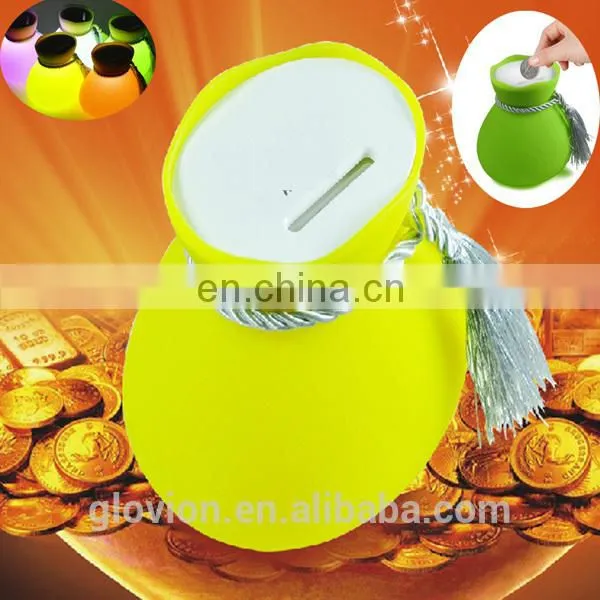 New design Coin Piggy Bank with night lamp For Birthday Kids Gifts