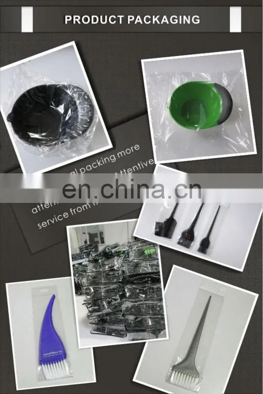 New design fade-proof Salon plastic hair dyeing bowl & brush set