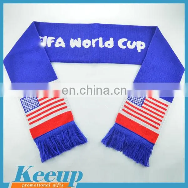 New zealand soccer fans embroidered scarf for promotional