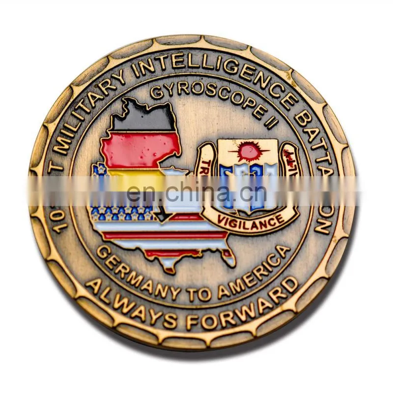 iron stamped souvenir coin with diamond cutting edge