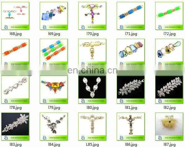 Wholesale triangle colorful acrylic rhinestone buckle for women sandal