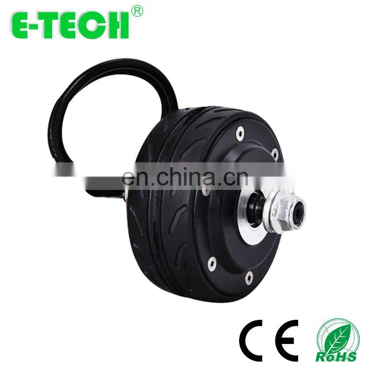 CE High quality 4 inch 24v 36v brushless gearless single/double shaft hub motor