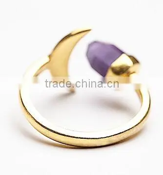 Latest gold ring design natural stone turquoise ring for for wholesale