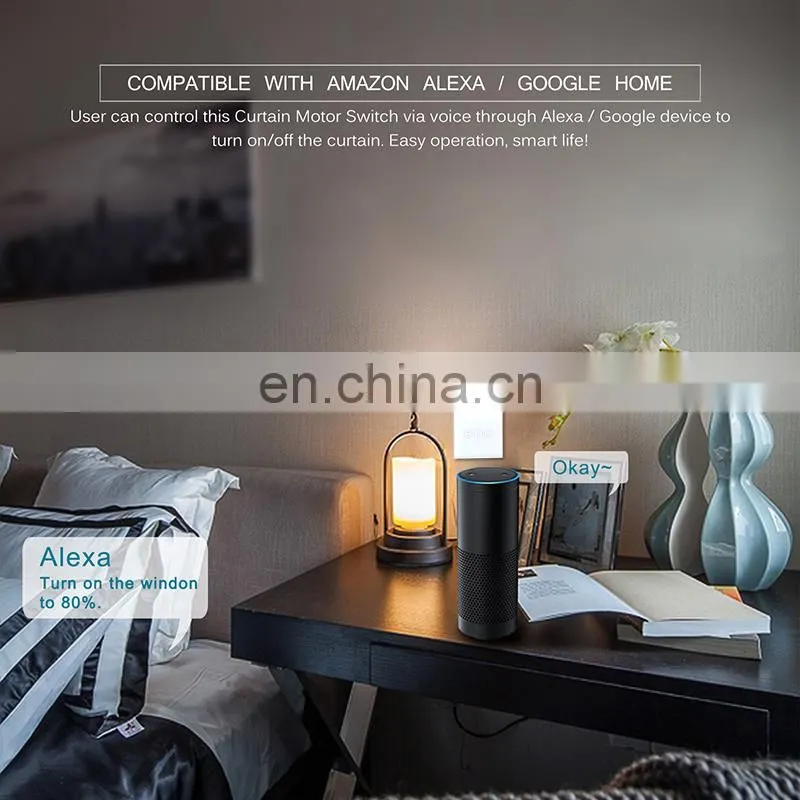EU type Curtain Wall Switch WiFi Control APP or Voice Control by Alexa Google Home Smart Home