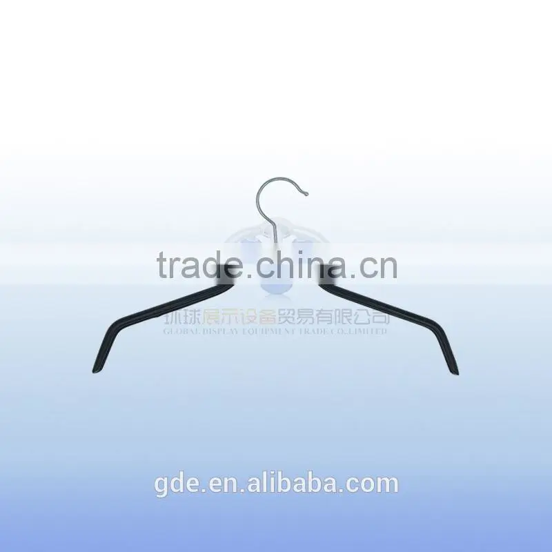 Fashional design clothes hanger with black pvc coated