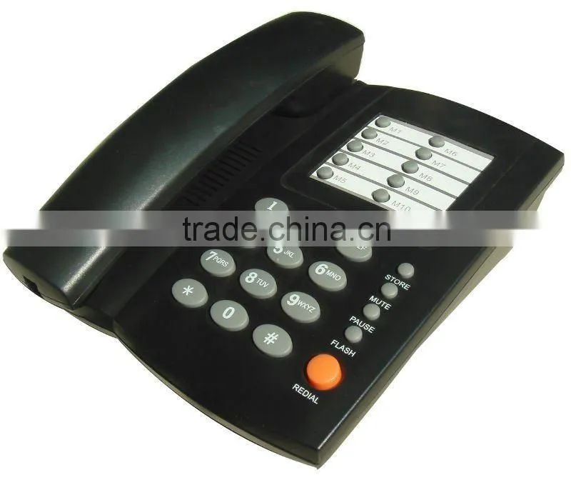 Fixed wall corded memory phone corded telephone