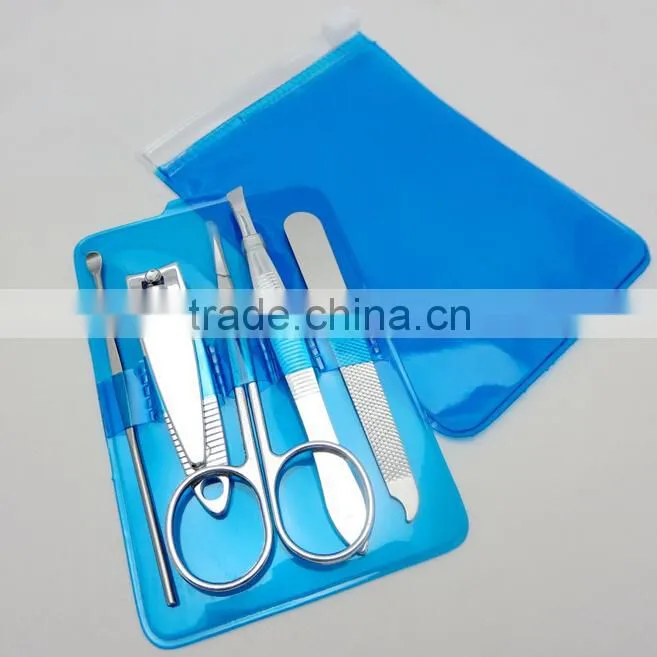 Envelope style PVC manicure set manicure set in plastic pouch