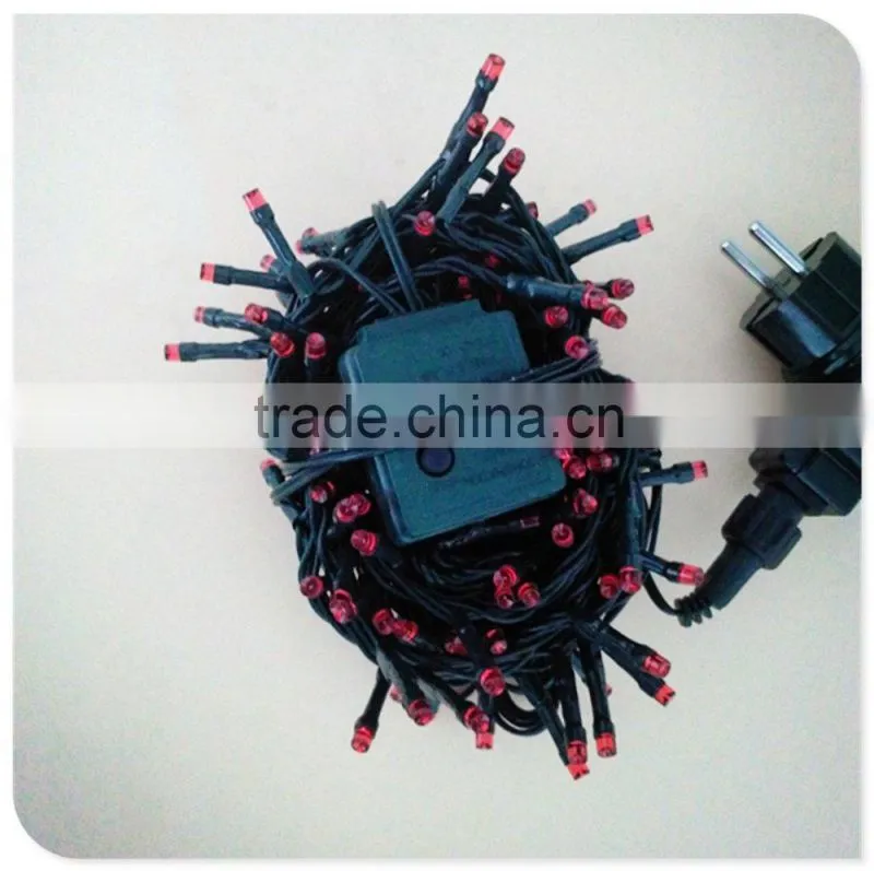 50LED red christmas string light with adaptor outdoor use led christmas decor,street lights factory wholesale in taizhou