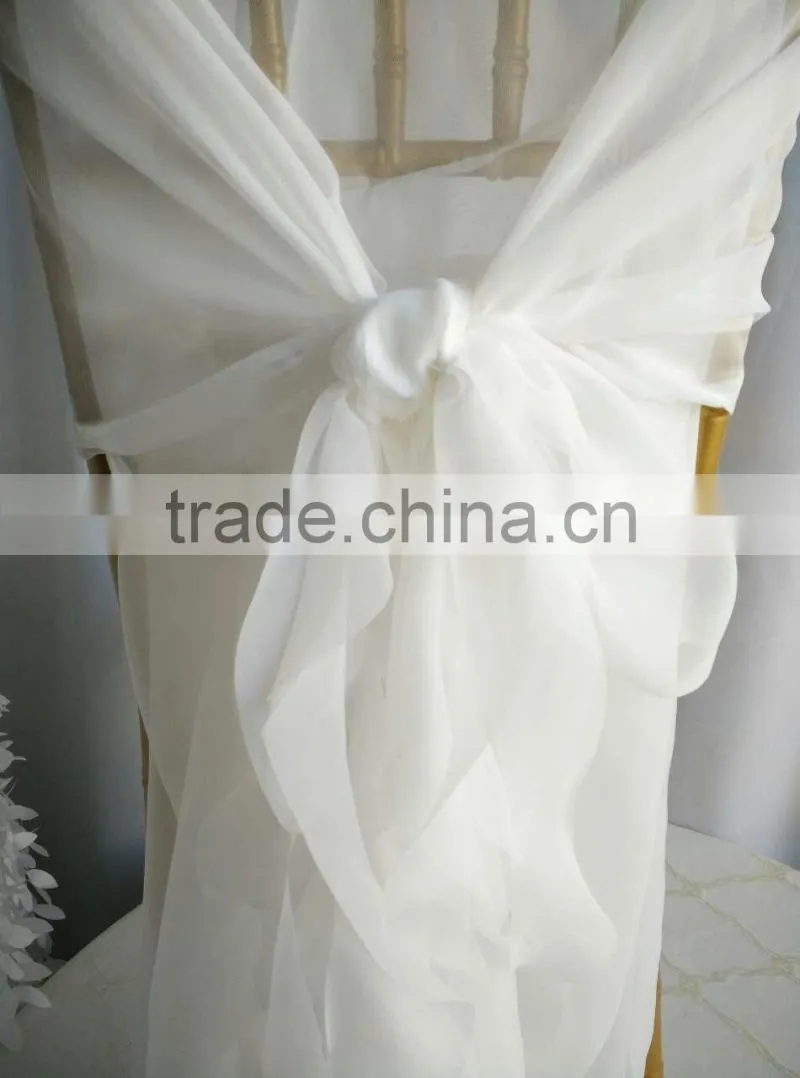 wedding chair cover and chiffon sash