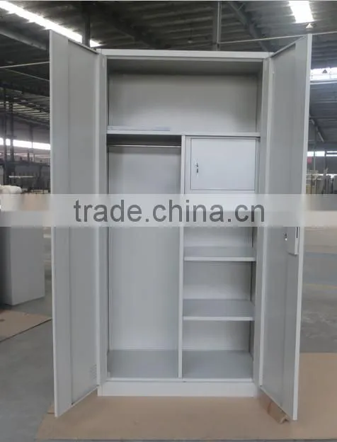 (DL-W1) Two Swing Door grey steel wardrobes