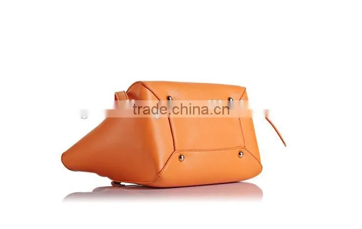 2016 Guangzhou New Fashion Genuine Nappa Leather PU leather Belt Bags Shoulder Bag Handbag for woman