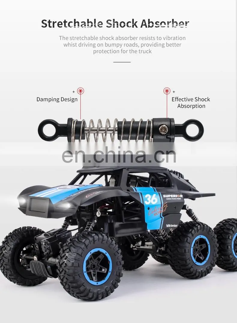 JJRC Q101 Big Rc Car Six-Wheel Drive Climbing Remote Control Cars 1/10 Off-Road Vehicle Children Outdoor Toy Gift