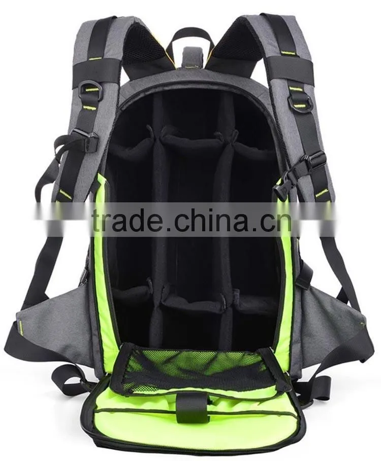 Large Waterproof Anti-shock DSLR Gadget Camera Bag Professional Photography Travel Backpack with Inner Padding