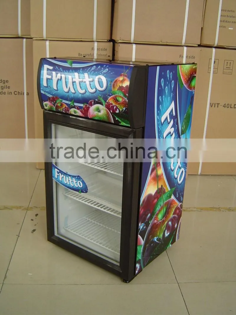 52L desk top mini bar refrigerator counter top display fridge