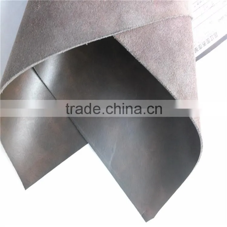 Pull up waterproof cow leather for luggage bag leather