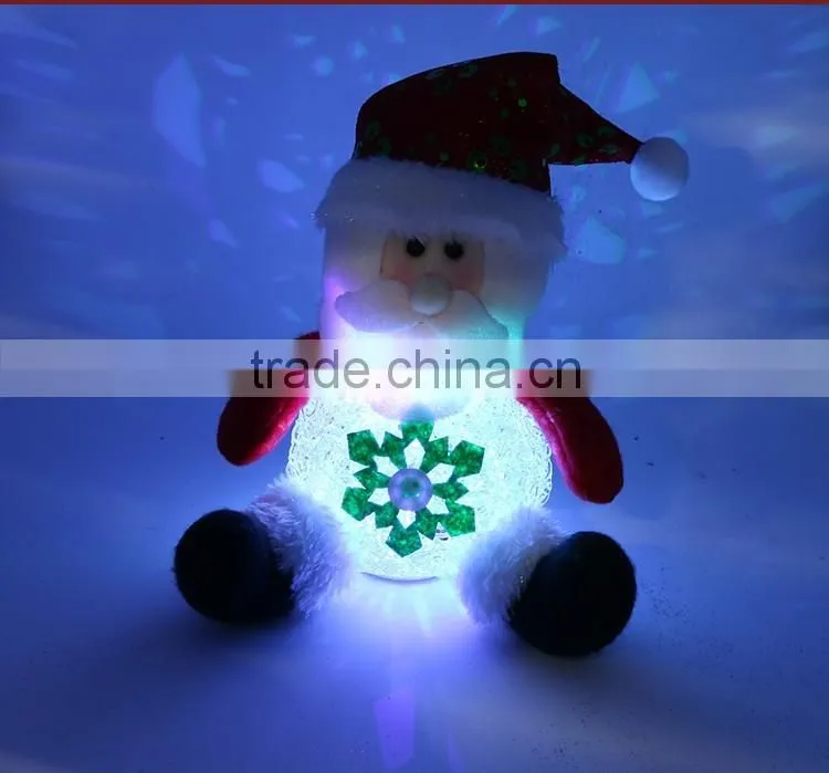 Home Decoration Gifts Toys Indoor New Year Festival Ornament Santa Claus Led Christmas Light