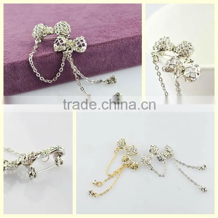 Innovative products for import hanging bow brooches wedding