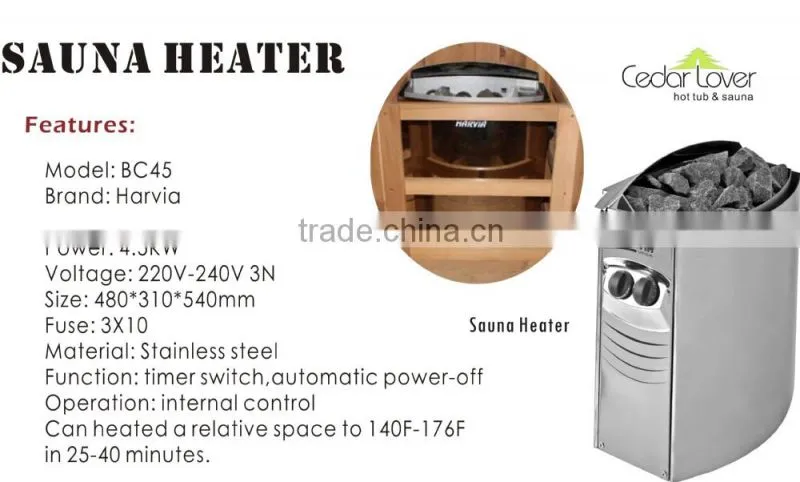 Nice wood furniture outdoor steam sauna room