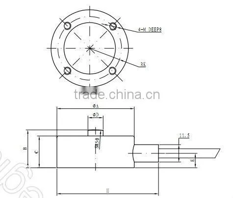 Stainless steel oil pressure sensor of ip65
