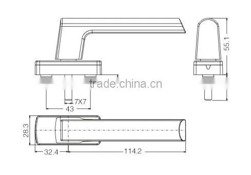 UPVC handle