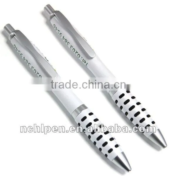 Fashion white with silver plated pen