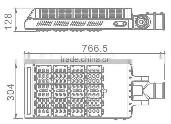 Bridgelux chip made in china outdoor street lighting with Clear PC