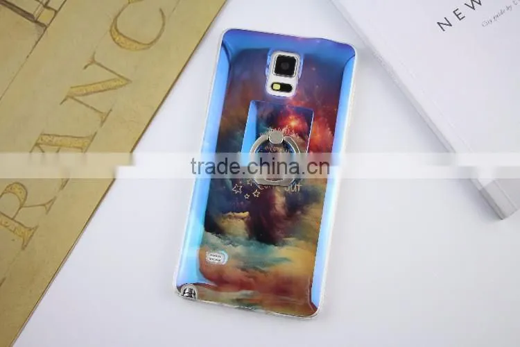 Blue light TPU city cartoon soft case with Ring Bracket for Samsung S6 edge/S7/Note5/A9/A710