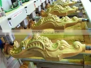 8 heads 4 Axis Rotary CNC Wood Engraving, Carving Router Machine