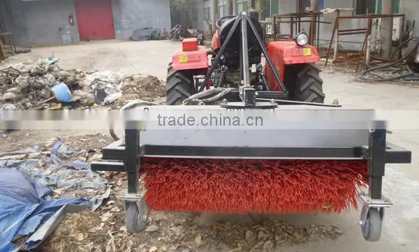 Tractor mounted 3 point hitch road sweeper