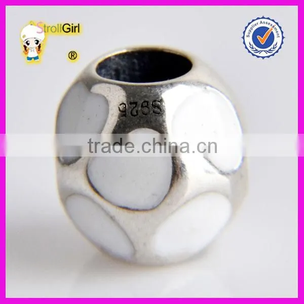 Wholesale beads hollow triangle charm 925 sterling silver beads fit Charm bracelets and necklace