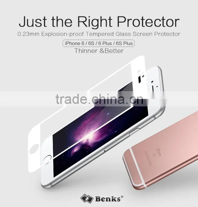 Benks KR+PRO Ultra Thin 0.23mm Anti Blue Ray Full Cover Tempered Glass Screen Protector For iPhone 6/6s Anti Blue Light B-0200