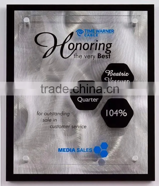 20% discount of custom wall-hung type acrylic trophy