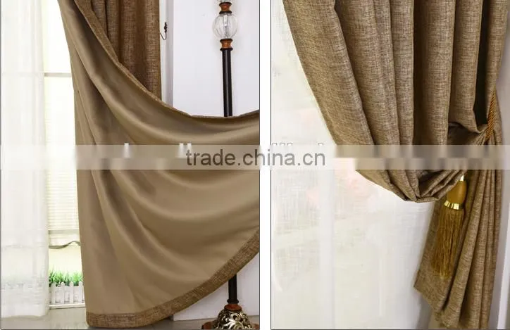 cheap curtain fabric 100% Linen blackout curtain fabric fabric for curtains