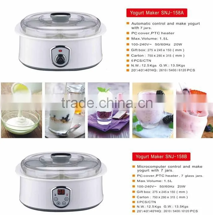7 glass jar yogurt maker