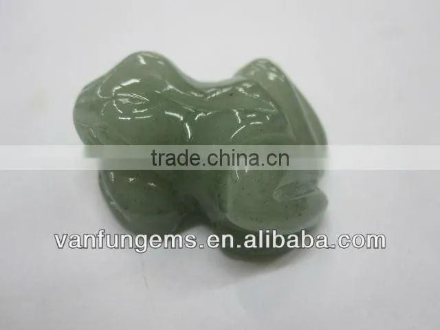 2" natural rose quartz carved frog